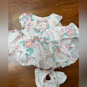 Janie and Jack dress and bloomers size 0-3 months
